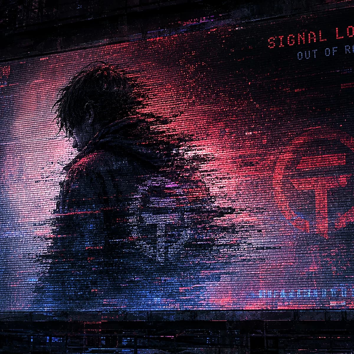 Plate for The Silent City (Special Remix): one child's footsteps being swallowed by a city full of people moving in every direction