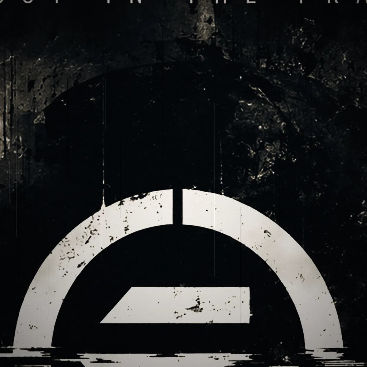 Wait for the Bell — track plate: warm monochrome material printed for this song, scraped through the middle